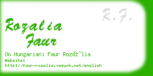 rozalia faur business card